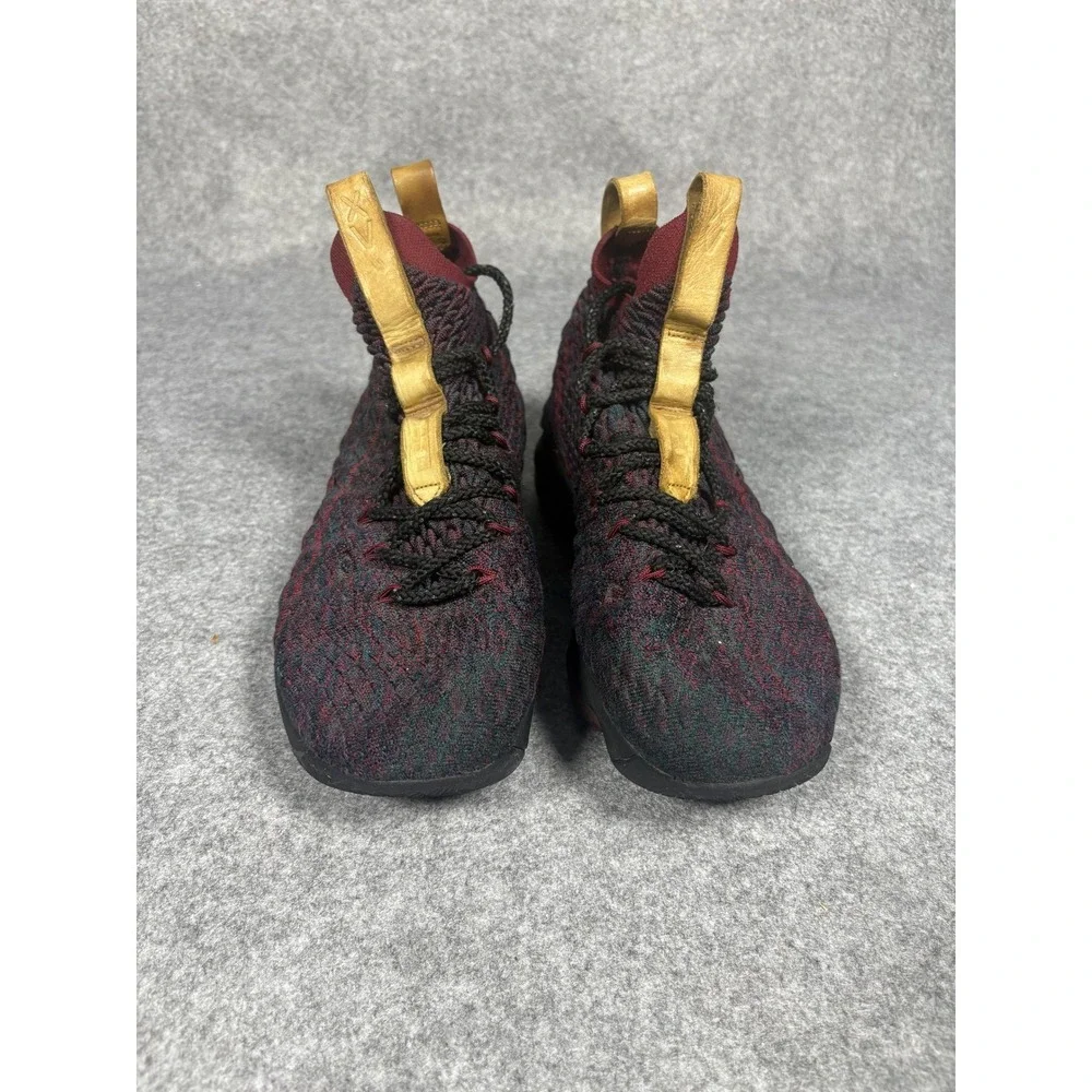 Nike LeBron 15 New‎ Heights Basketball Shoes 7Y Burgundy Navy BattleKnit